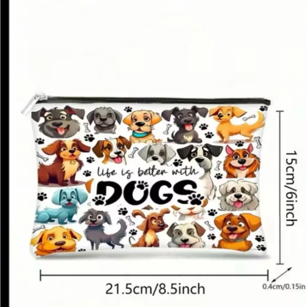 Dog-Themed Multi-Color cosmetics‎ Bag Organizer